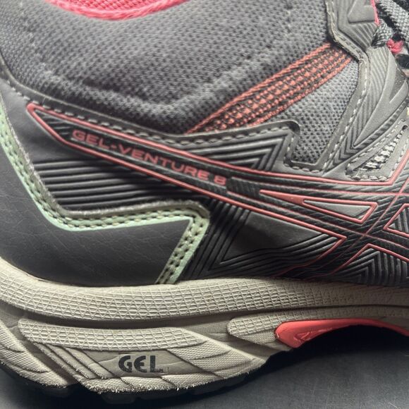 ASICS WOMENS GEL-VENTURE 8 TRAIL RUNNING SHOES CARRIER GREY Pink 10 Hiking - Picture 6 of 8